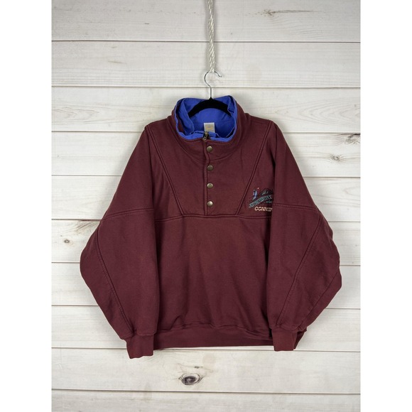 Other - Vintage Steamboat BAC Sweatshirt Mens Large Red Ski 1/4 Zip Snap Fleece 90s